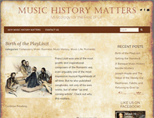 Tablet Screenshot of musichistorymatters.org